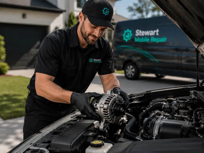 Mobile alternator repair service